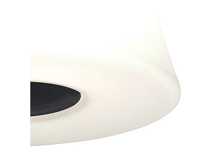 Lampadaire d'extérieur noir avec abat-jour blanc IP65 25 cm - Virginia