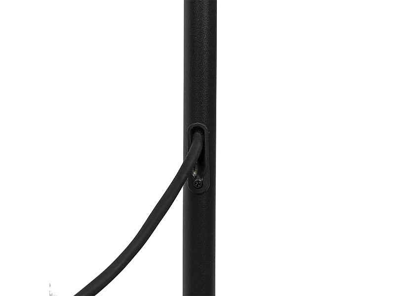 Lampadaire d'extérieur noir avec abat-jour blanc IP65 25 cm - Virginia
