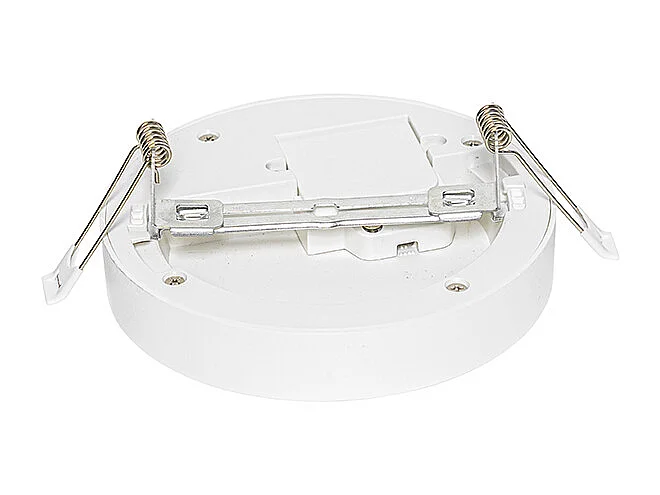 Spot encastrable ou apparent blanc 14 cm LED incluse à intensité variable en 3 étapes avec interrupteur DIP - Trans