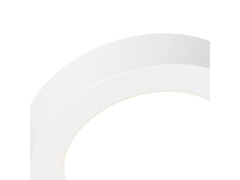 Spot encastrable ou apparent blanc 14 cm LED incluse à intensité variable en 3 étapes avec interrupteur DIP - Trans