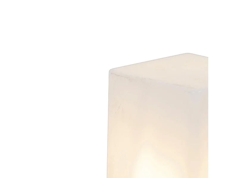 Piquet d'extérieur noir en verre opale 50 cm avec piquet de terre et presse-étoupe - Danemark