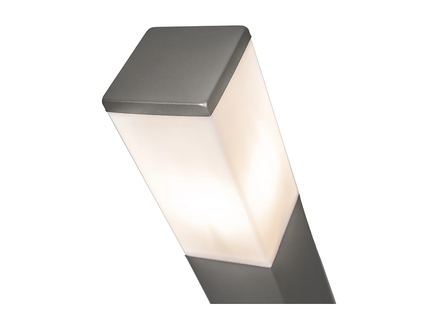 Borne d'extérieur moderne 45 cm gris foncé avec opale IP44 - Malios