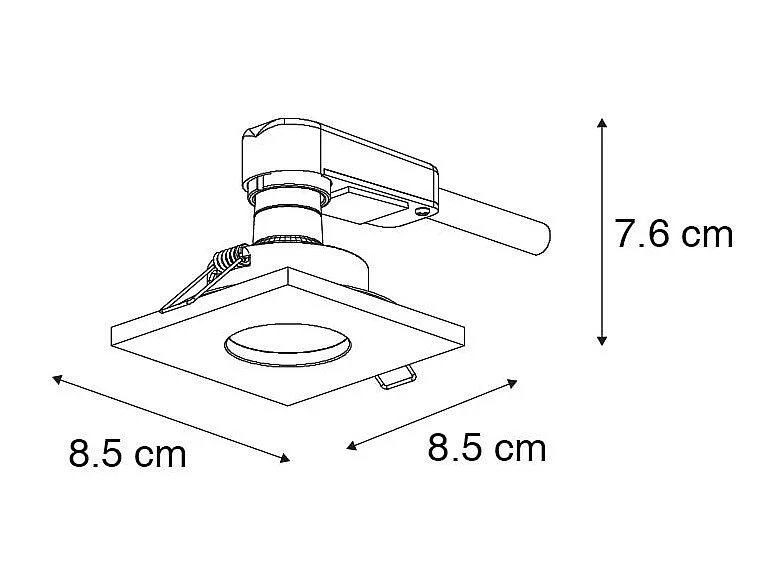 Spot encastré moderne blanc pour salle de bain - Doku