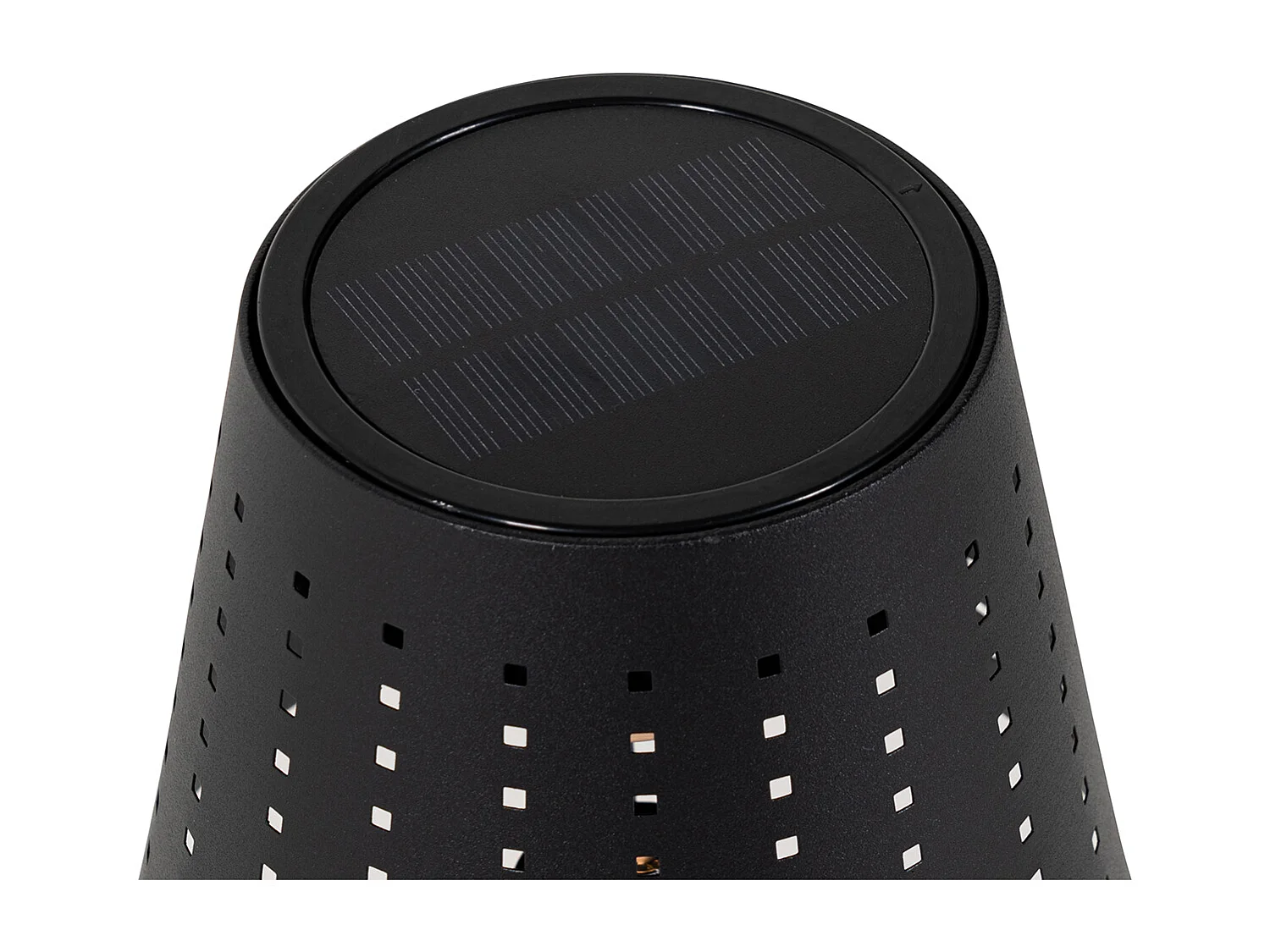 Lampadaire d'extérieur noir avec LED dimmable en 3 étapes sur solaire - Ferre