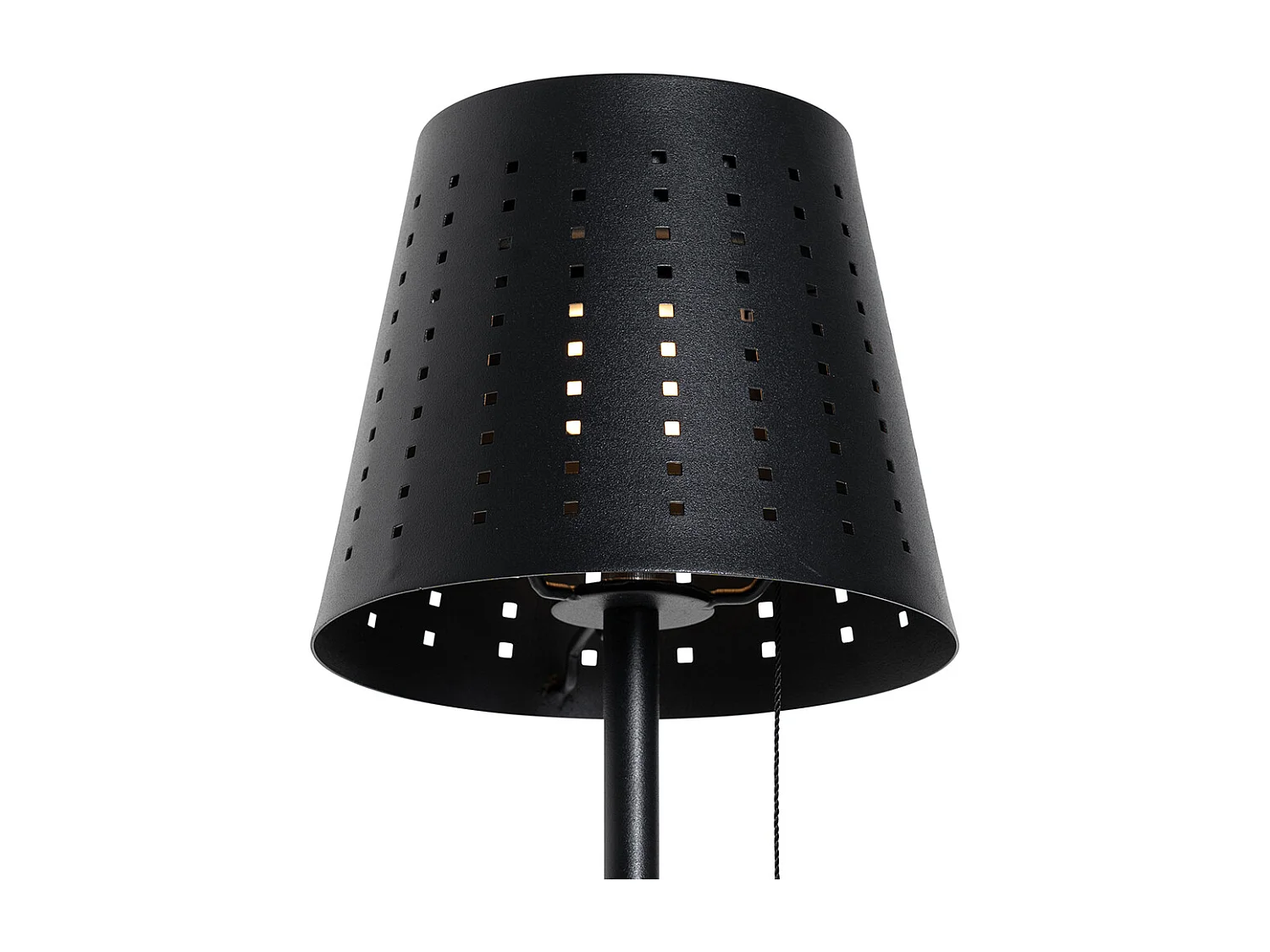 Lampadaire d'extérieur noir avec LED dimmable en 3 étapes sur solaire - Ferre