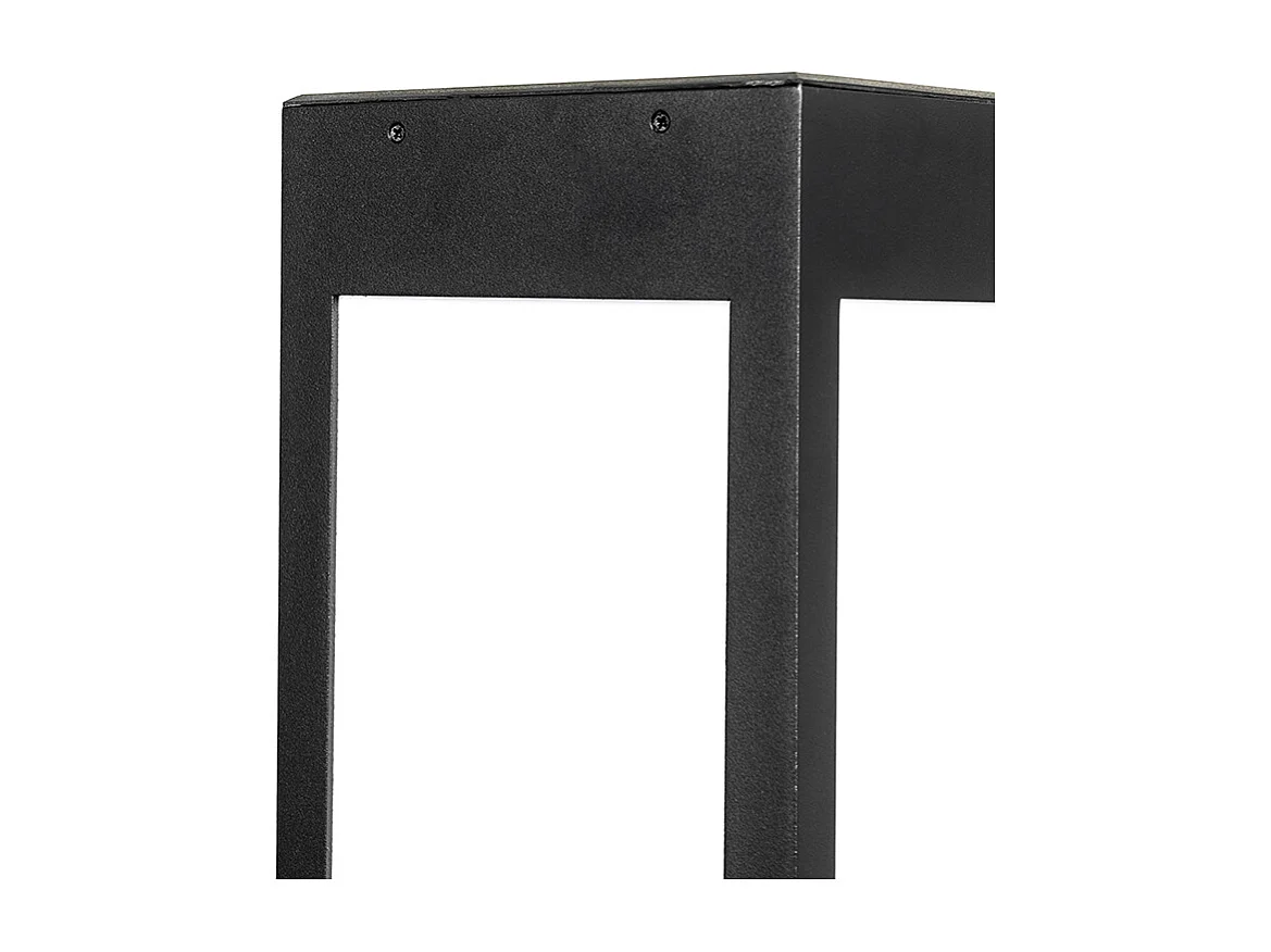 Lampe d'extérieur sur pied noir 80 cm avec feu de croisement et capteur sur solaire - Charlotte