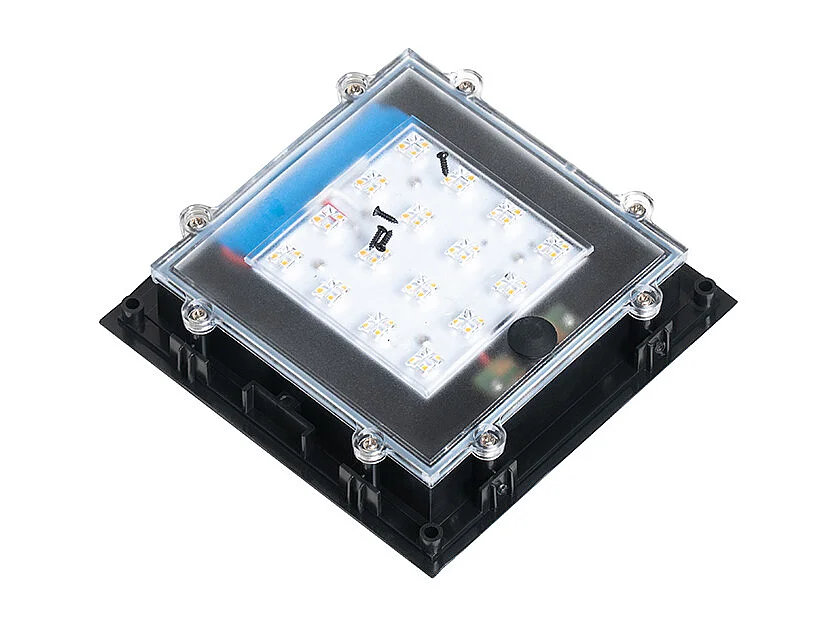 Lampe d'extérieur sur pied noir 80 cm avec feu de croisement et capteur sur solaire - Charlotte