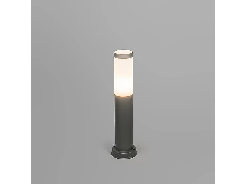 Lampadaire d'extérieur anthracite 45 cm IP44 - Rox avec piquet de terre et presse-étoupe