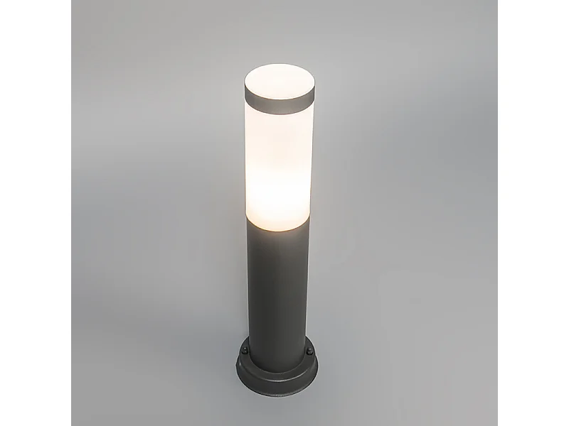 Lampadaire d'extérieur anthracite 45 cm IP44 - Rox avec piquet de terre et presse-étoupe