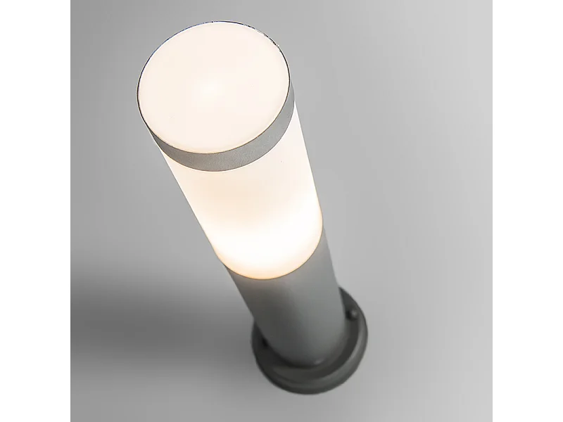 Lampadaire d'extérieur anthracite 45 cm IP44 - Rox avec piquet de terre et presse-étoupe