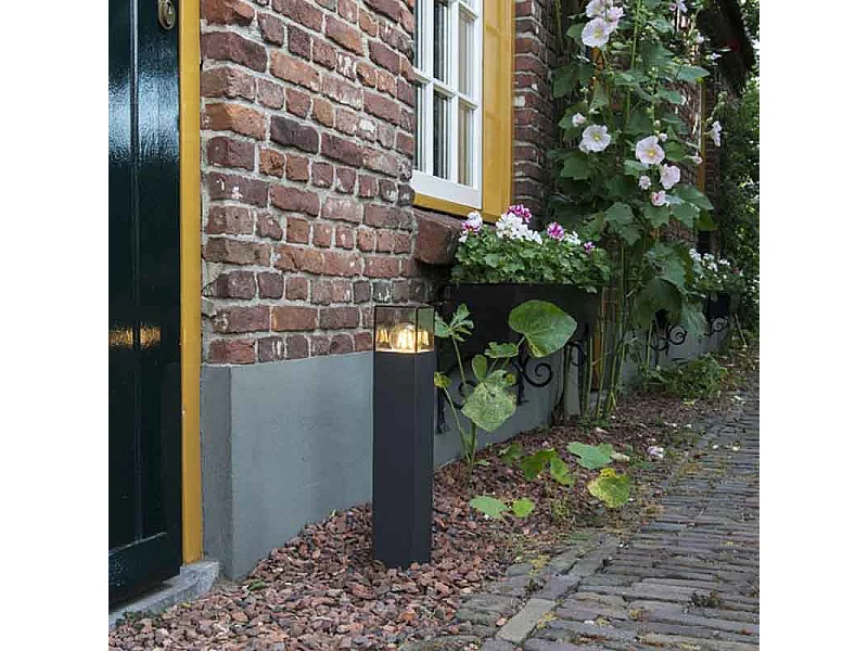 Lampadaire d'extérieur moderne 50 cm gris foncé IP44 - Danemark