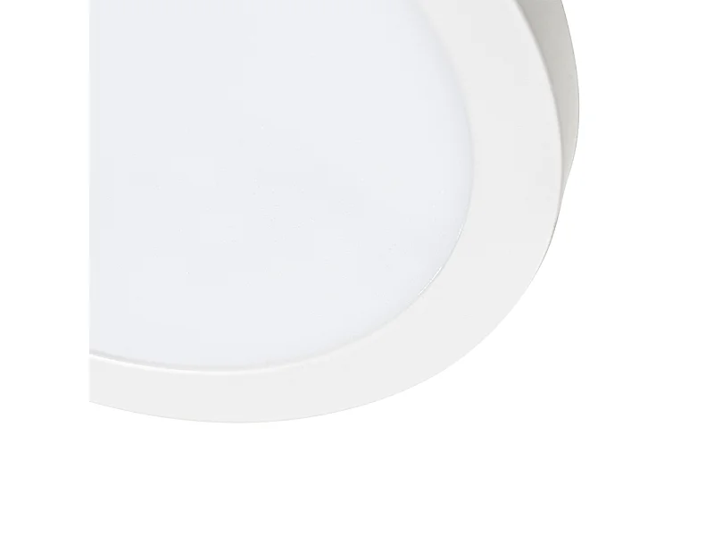 Spot encastré ou en saillie blanc 22 cm avec LED intégrée - Trans