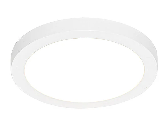 Spot encastré ou en saillie blanc 22 cm avec LED intégrée - Trans