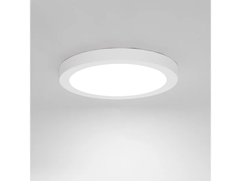Spot encastré ou en saillie blanc 22 cm avec LED intégrée - Trans