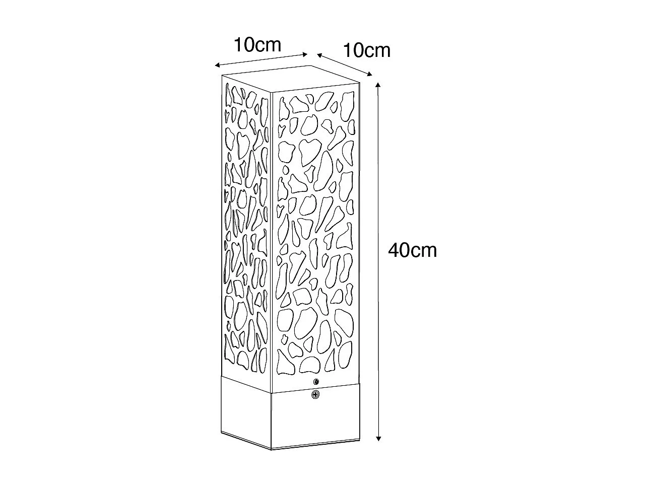 Borne extérieure moderne noire 40 cm IP44 - Nicole