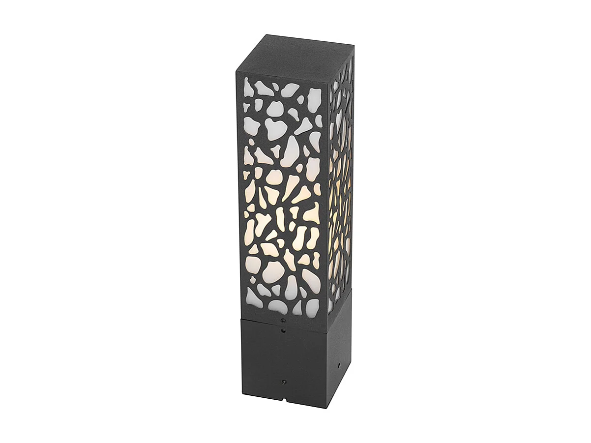 Borne extérieure moderne noire 40 cm IP44 - Nicole