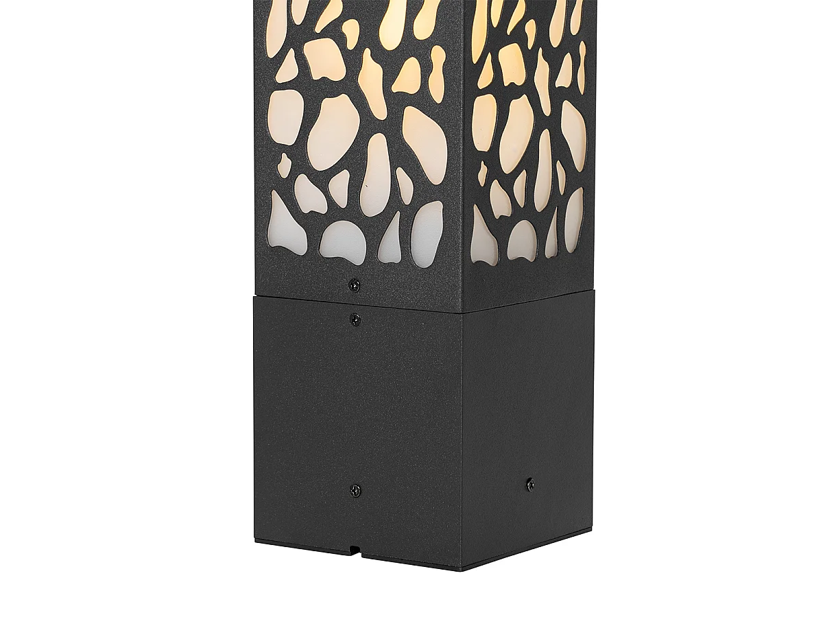 Borne d'extérieur moderne noire 40 cm IP44 - Nicole