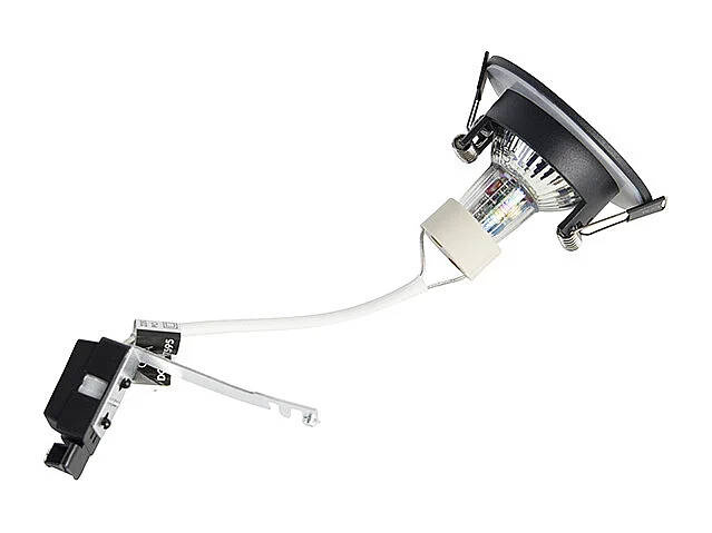 Spot encastré moderne noir rond IP44 - Xena