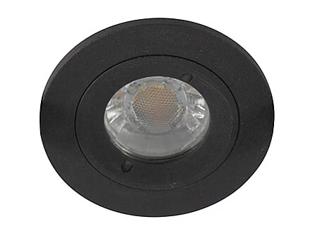 Spot encastré moderne noir rond IP44 - Xena