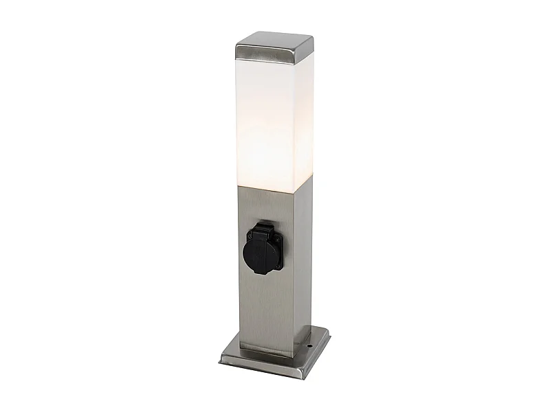Lampe d'extérieur moderne 45 cm en acier avec douille IP44 - Malios