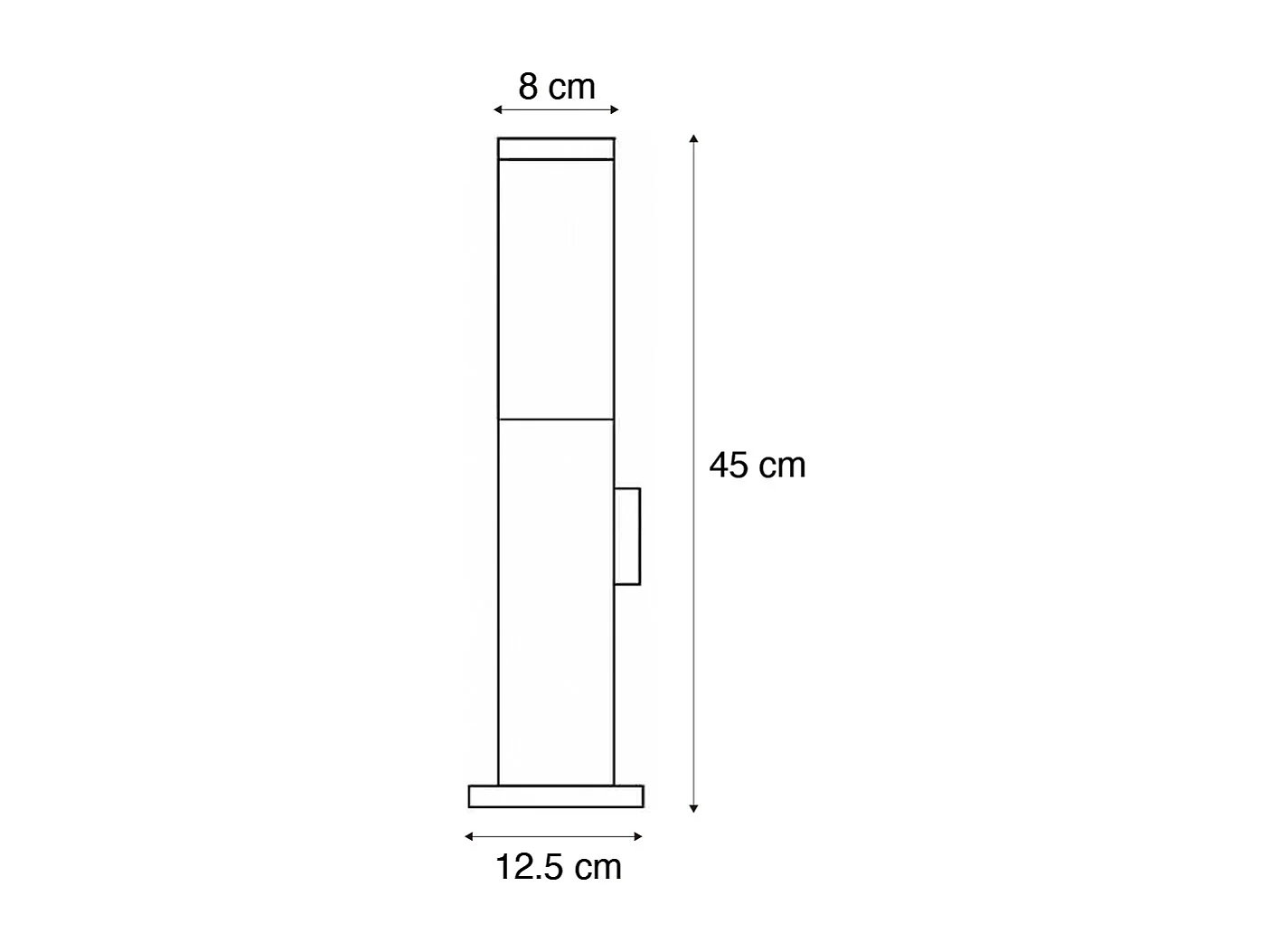 Lampe d'extérieur moderne 45 cm en acier avec douille IP44 - Malios