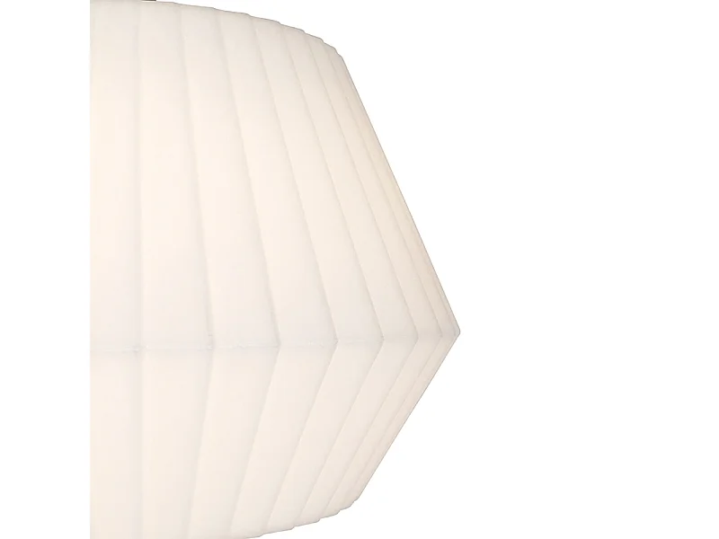 Lampadaire extérieur design noir IP44 avec abat-jour blanc - Robbert