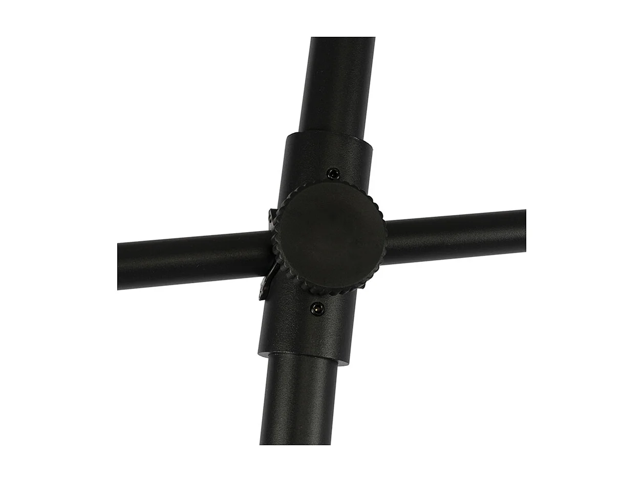 Lampadaire design d'extérieur noir avec abat-jour blanc IP44 - Robbert