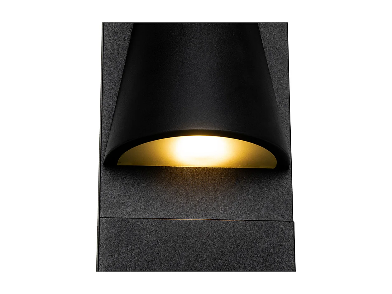 Lampe d'extérieur sur pied industrielle noire IP44 - Femke
