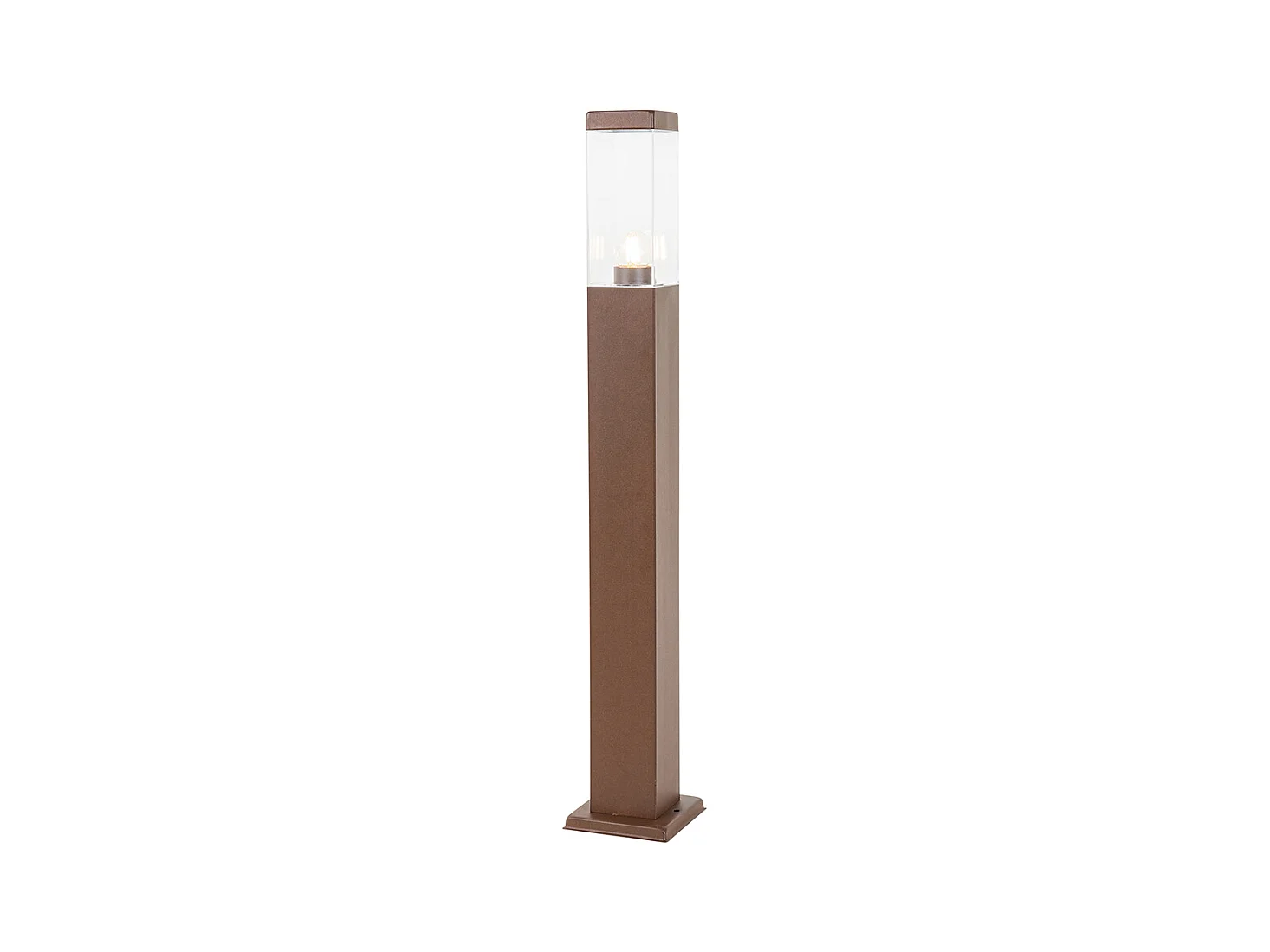 Lampadaire d'extérieur moderne marron rouille 80 cm - Malios