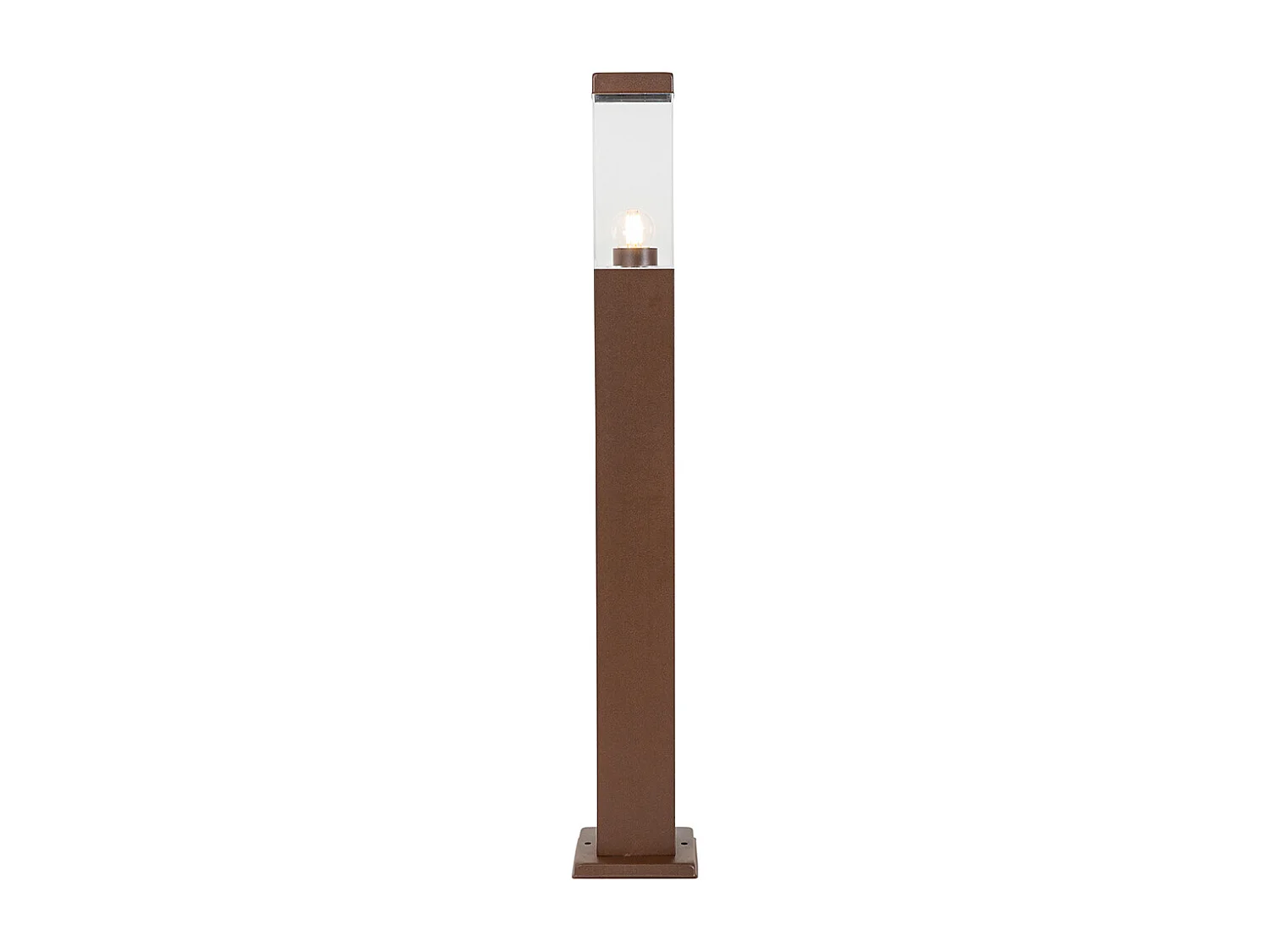 Lampadaire d'extérieur moderne brun rouille 80 cm - Malios