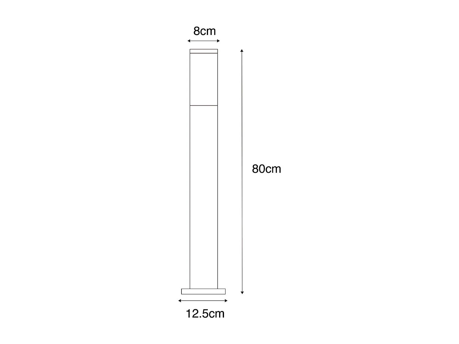 Lampadaire d'extérieur moderne brun rouille 80 cm - Malios