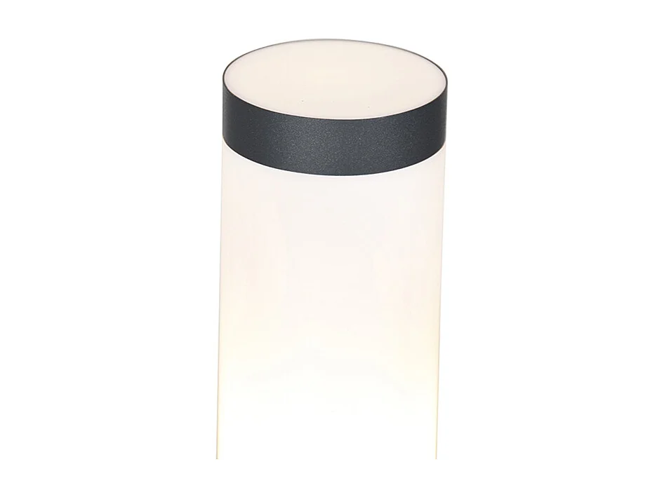 Borne d'éclairage extérieure gris anthracite 80 cm IP44 opale - Rox