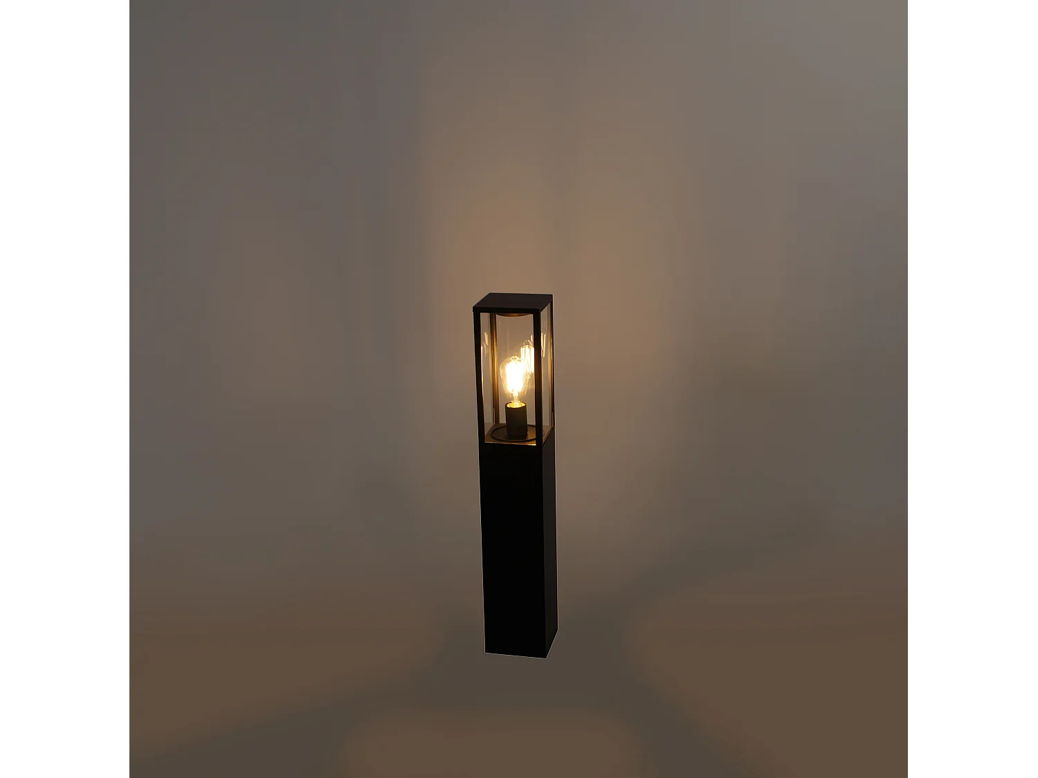 Lampadaire d'extérieur industriel noir 80 cm IP44 - Charlois