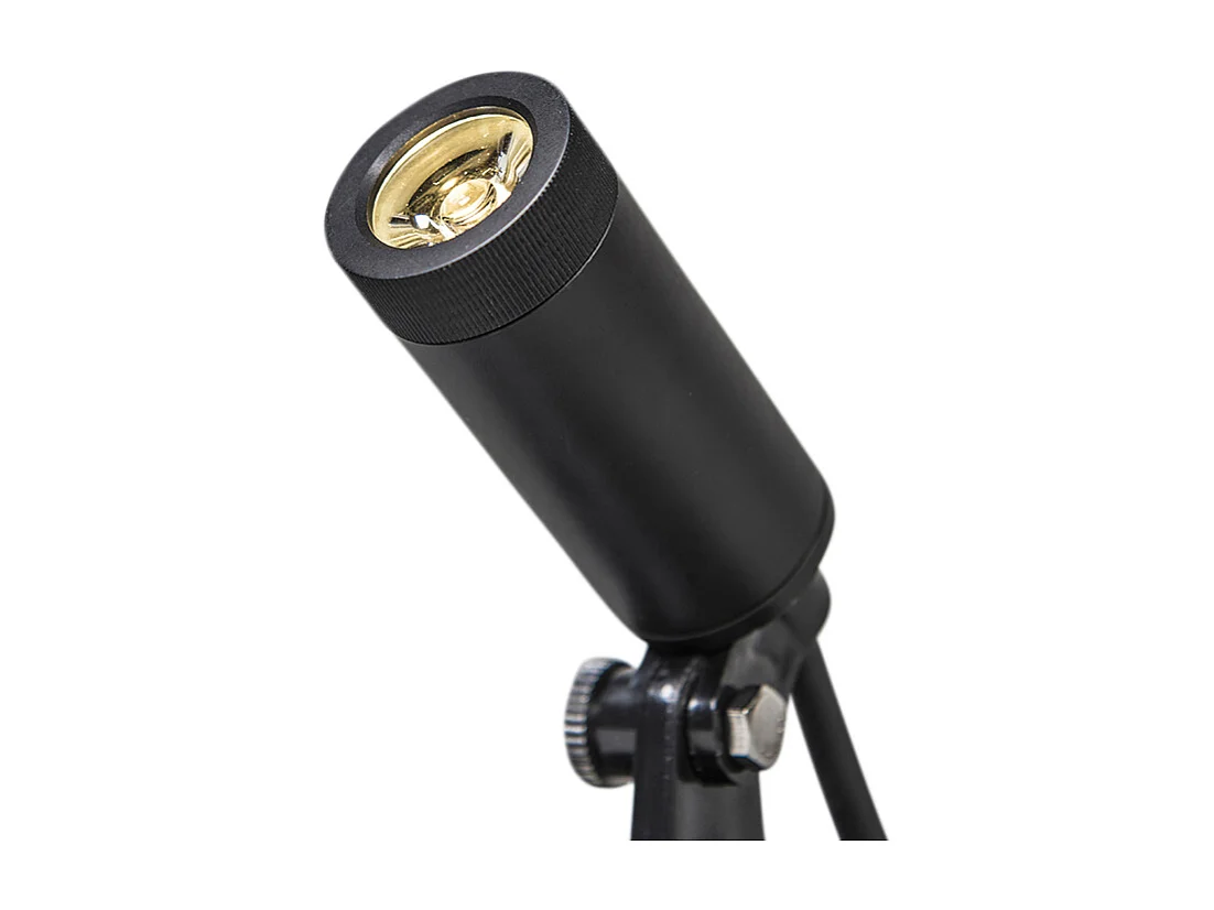 Ensemble de 4 spots de jardin noirs avec LED IP68 - Garly