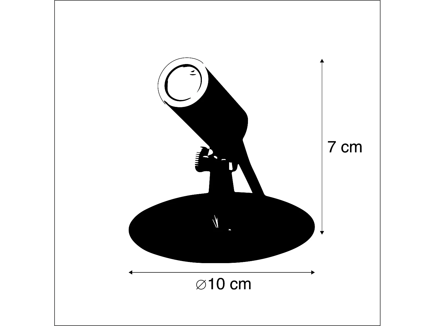Ensemble de 4 spots de jardin noirs avec LED IP68 - Garly