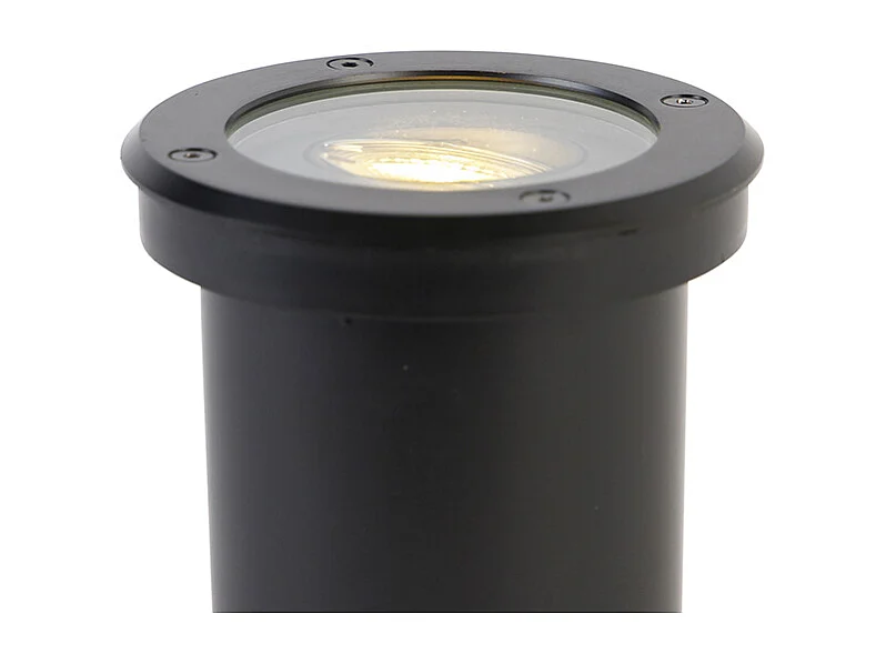 Spot de sol extérieur moderne noir orientable IP65 - Delux