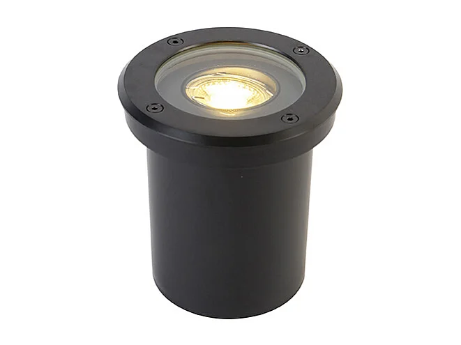 Spot de sol extérieur moderne noir orientable IP65 - Delux