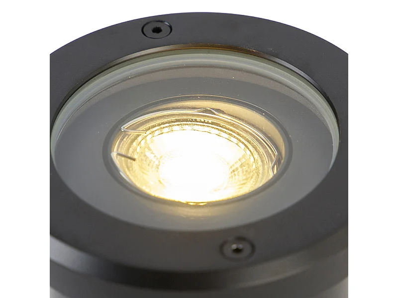 Spot encastré moderne pour extérieur noir orientable IP65 - Delux