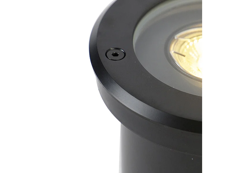 Spot encastré moderne pour extérieur noir orientable IP65 - Delux