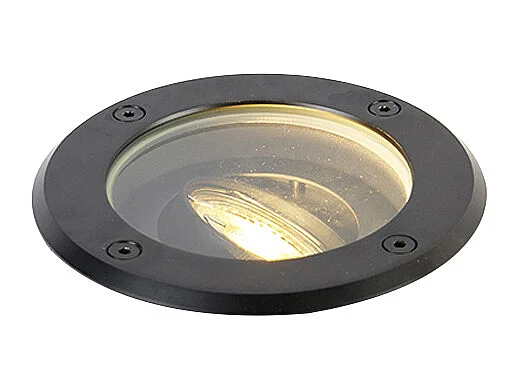 Spot encastré moderne pour extérieur noir orientable IP65 - Delux