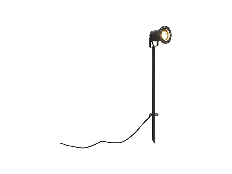 Spike spot noir 40 cm avec câble et fiche IP44 - Basic