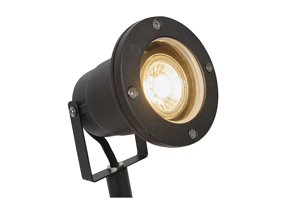 Spike spot noir 40 cm avec câble et fiche IP44 - Basic