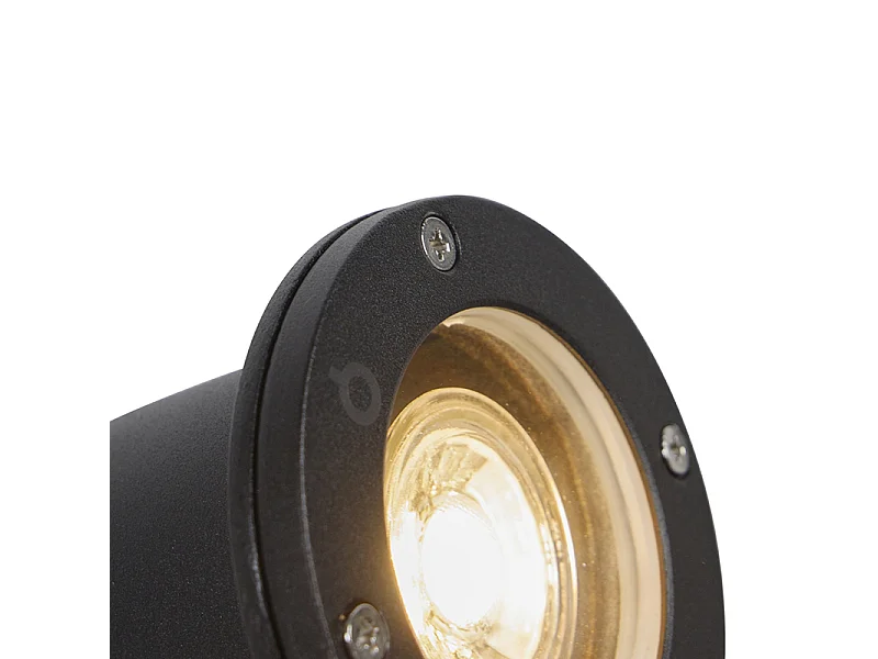 Spike spot noir 40 cm avec câble et fiche IP44 - Basic