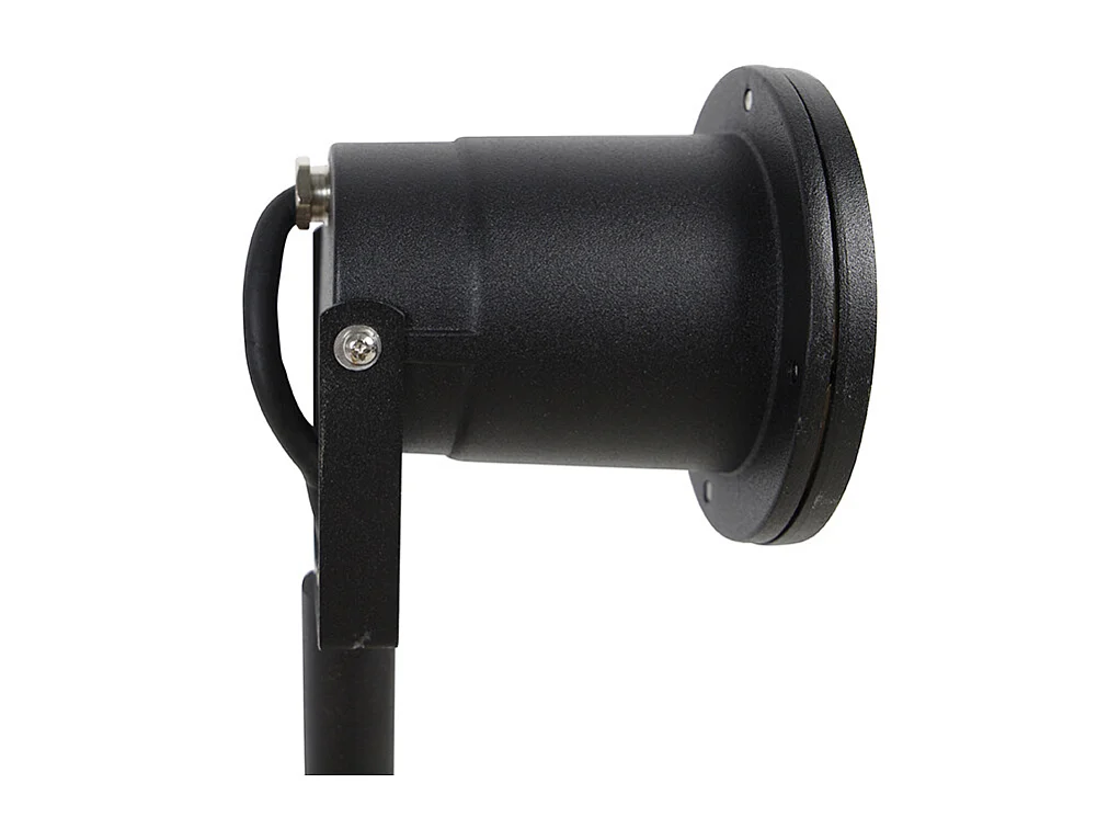 Spot orientable à piquer noir réglable IP44 avec cordon et prise - Basic