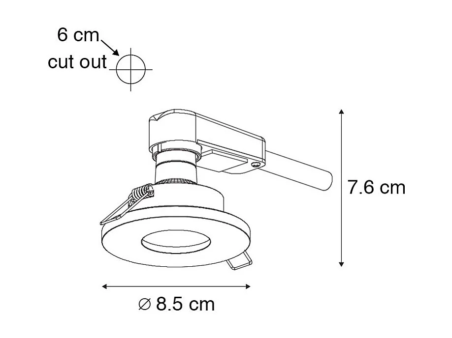 Spot encastré moderne blanc pour salle de bain - Shed