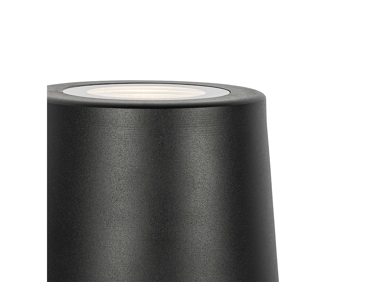 Projecteur de jardin moderne noir rond IP65 AR111 - Lennard