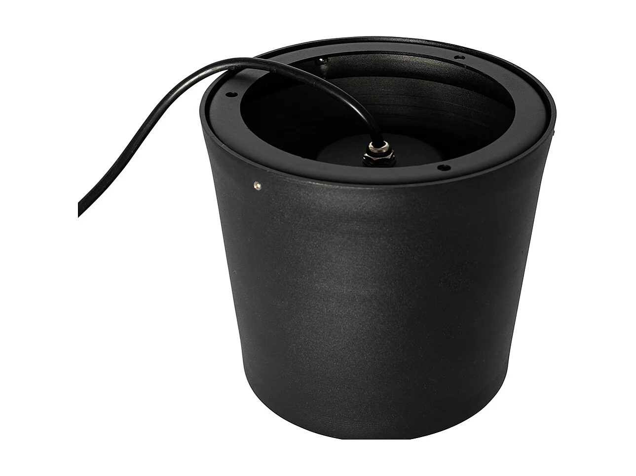 Projecteur de jardin moderne noir rond IP65 AR111 - Lennard