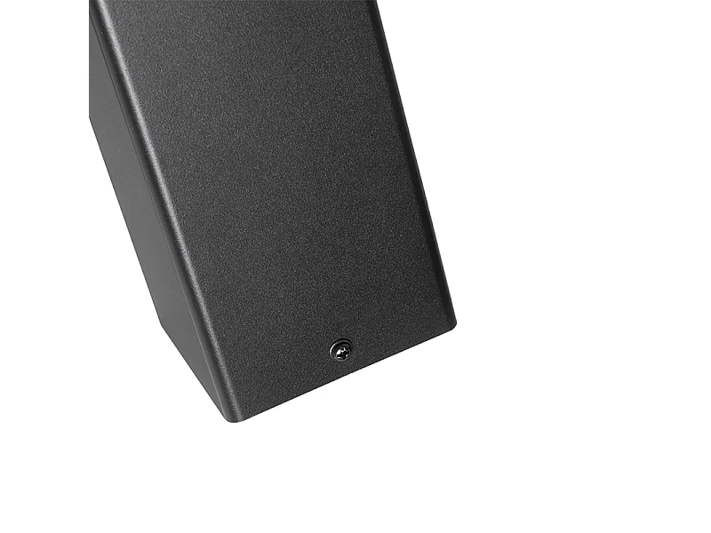 Lampe d'extérieur sur pied noire 70 cm IP44 avec verre fumé - Danemark