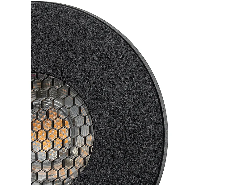 Spot encastré moderne pour salle de bain noir IP54 - Shed Honey