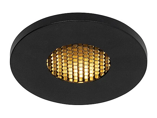 Spot encastré moderne pour salle de bain noir IP54 - Shed Honey